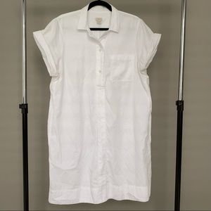 J Crew White Shirtdress